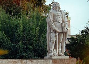 The statue of the poet Zrínyi Miklós